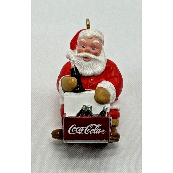 Hallmark Keepsake Ornament 1995 Coca-Cola "Cool Santa" Miniature - No Box - Picture 2 of 9